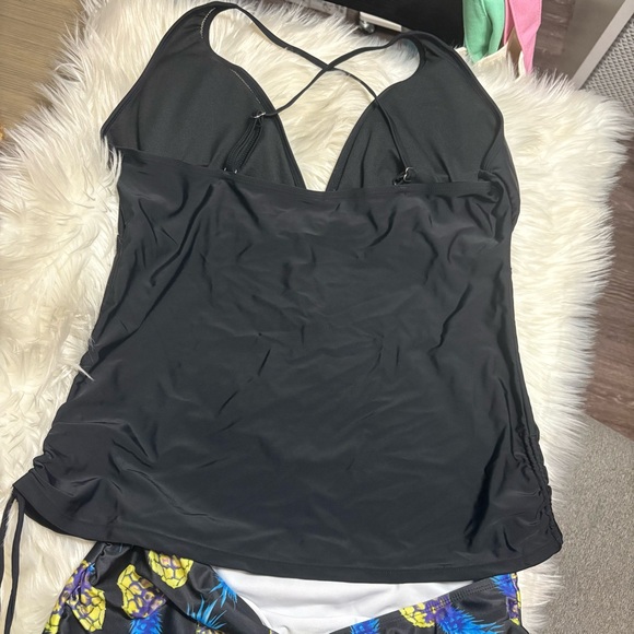 Black Pineapple Print Swimsuit - Picture 5 of 5